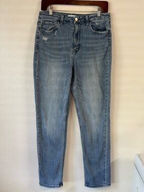 Flying Monkey Classic Women’s Jeans Blue Distressed Size 28 Minimalist Casual